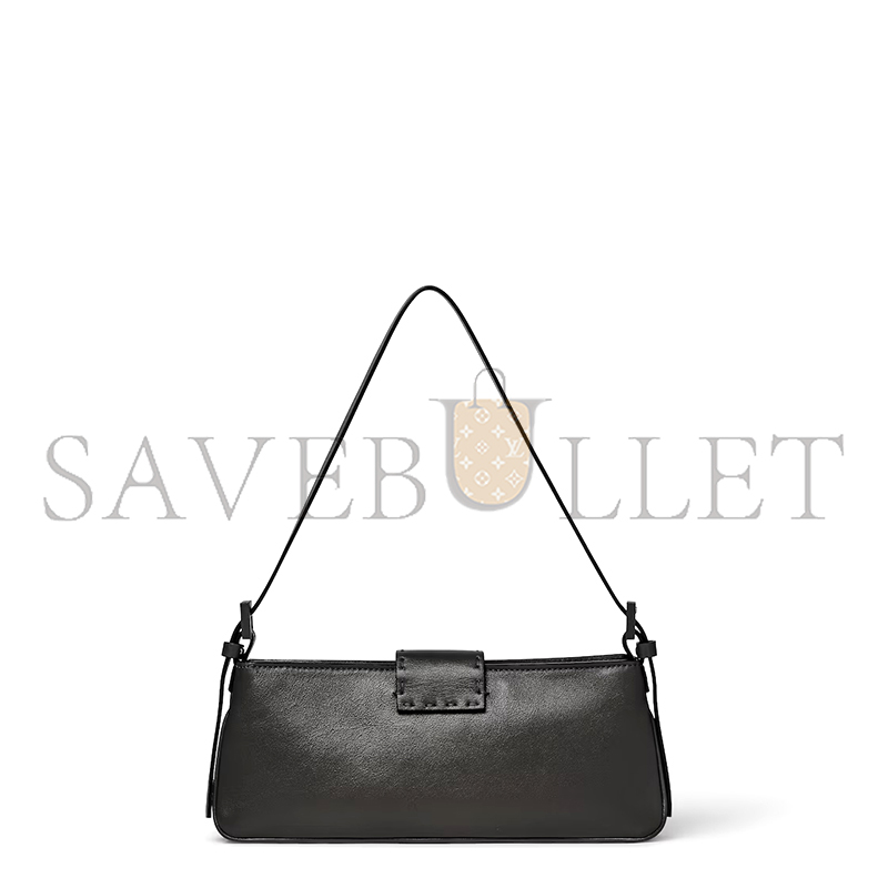 FENDI BABY B. BLACK LEATHER MINI-BAG 8BS117AYJ1F0KUR (25*10.5*3cm)
